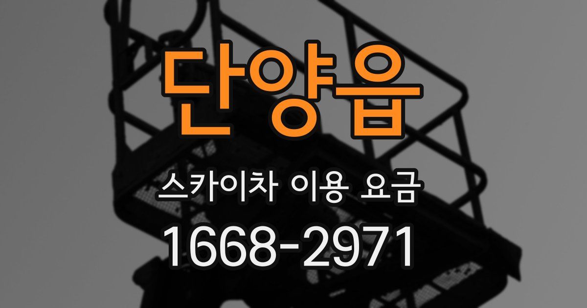 단양읍 스카이차 이용 요금