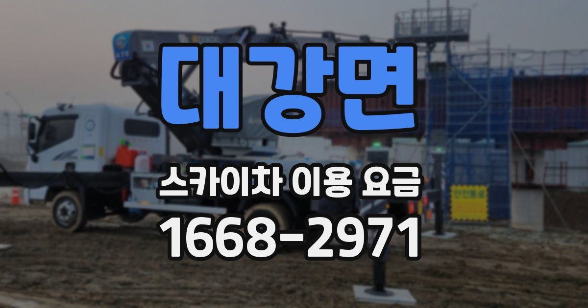 대강면 스카이차 이용 요금