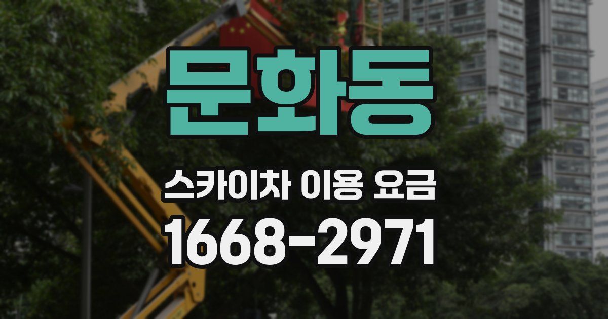 문화동 스카이차 이용 요금