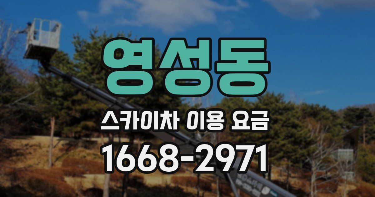영성동 스카이차 이용 요금