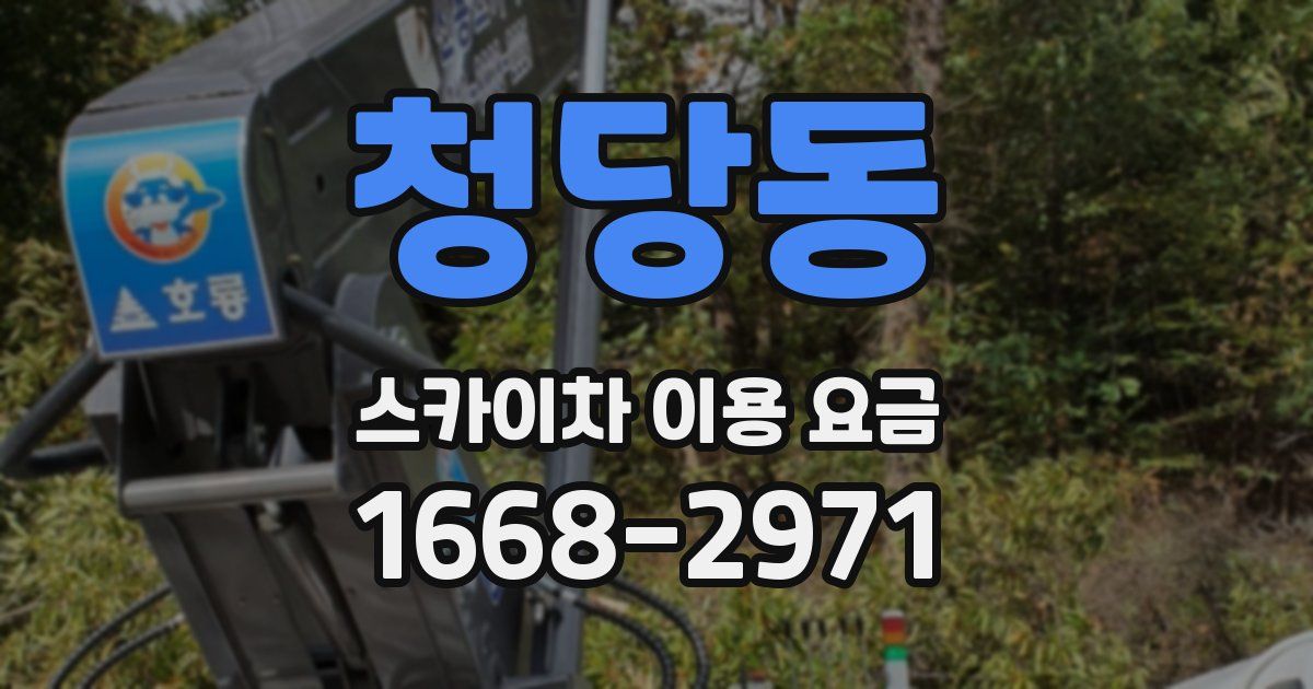 청당동 스카이차 이용 요금