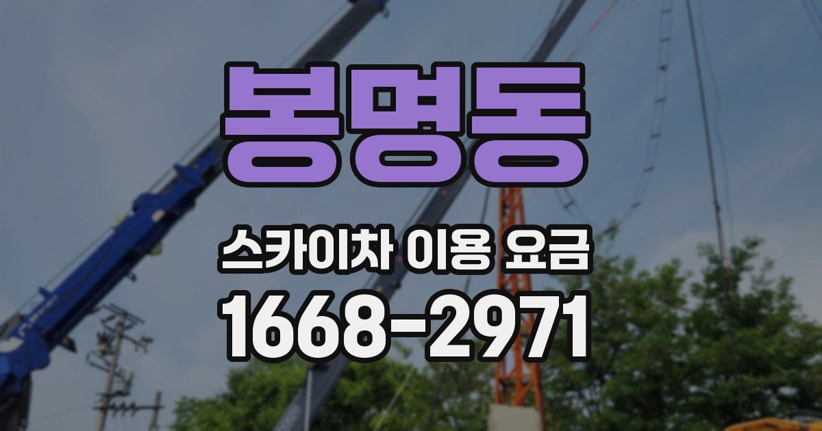 봉명동 스카이차 이용 요금