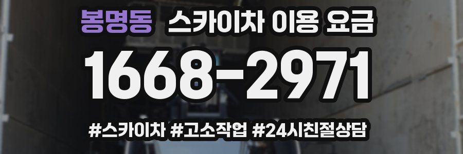 봉명동 스카이차 이용 요금