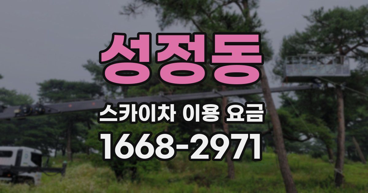 성정동 스카이차 이용 요금