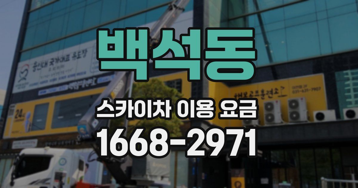백석동 스카이차 이용 요금