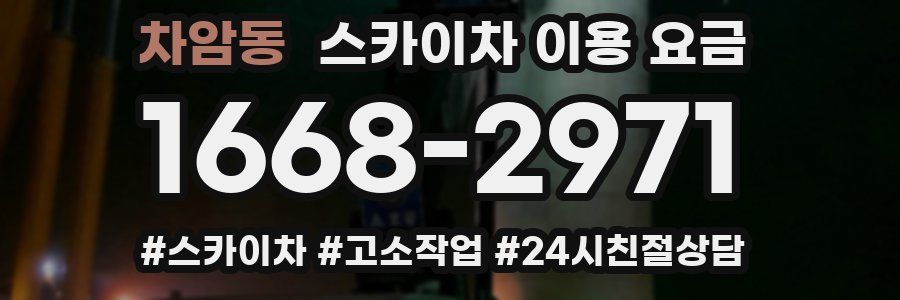 차암동 스카이차 이용 요금