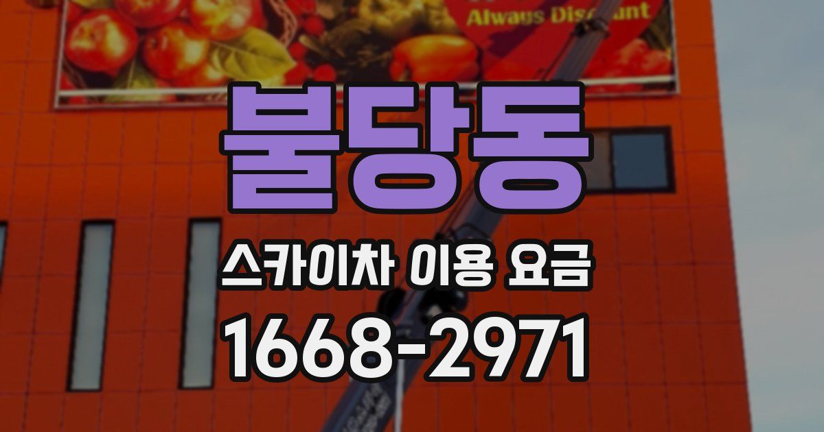 불당동 스카이차 이용 요금