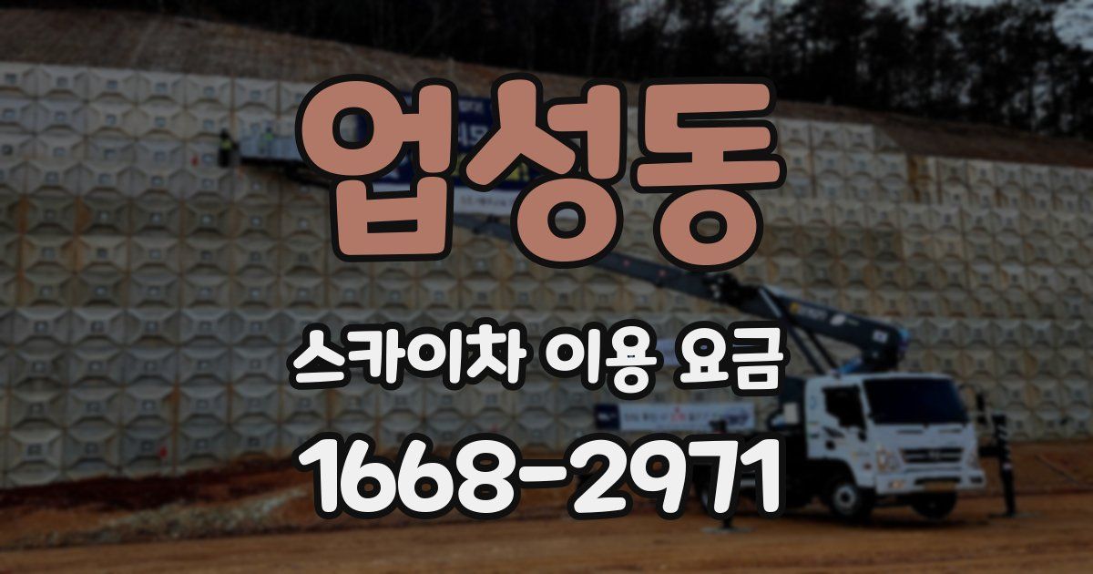 업성동 스카이차 이용 요금
