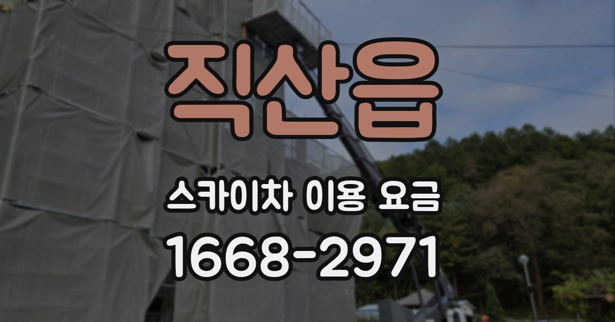 직산읍 스카이차 이용 요금