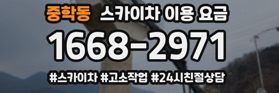 중학동 스카이차 이용 요금