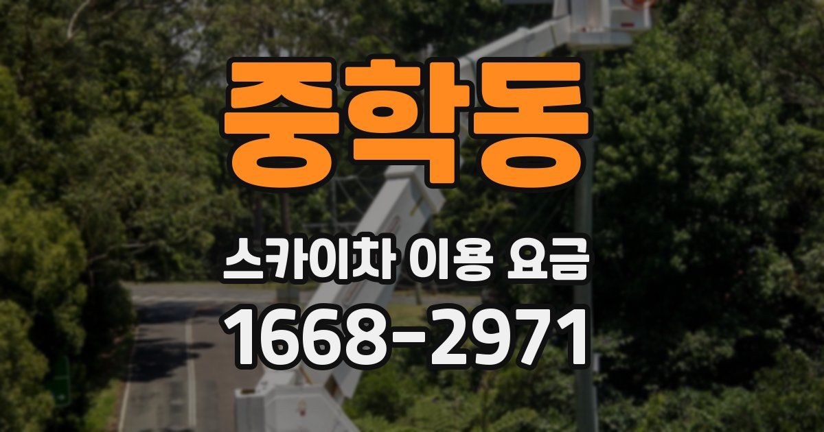 중학동 스카이차 이용 요금