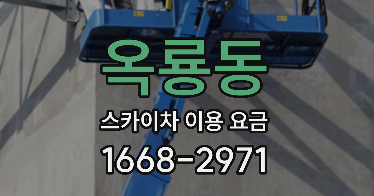 옥룡동 스카이차 이용 요금