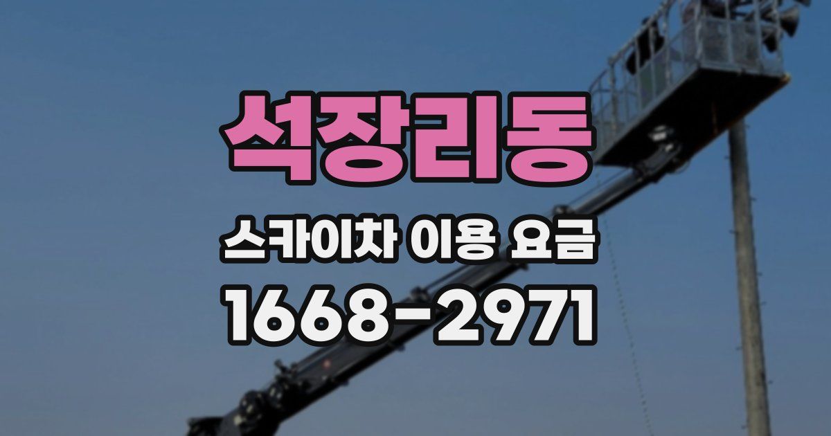 석장리동 스카이차 이용 요금