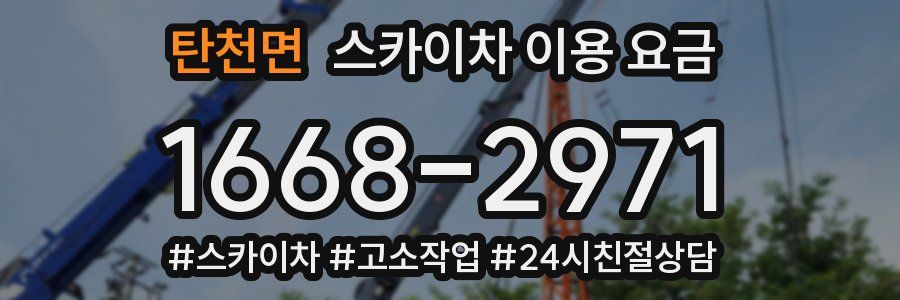 탄천면 스카이차 이용 요금
