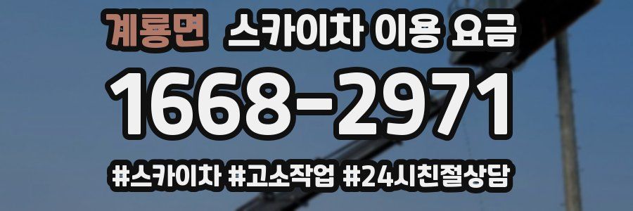 계룡면 스카이차 이용 요금