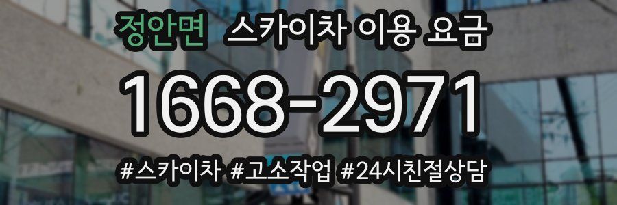 정안면 스카이차 이용 요금