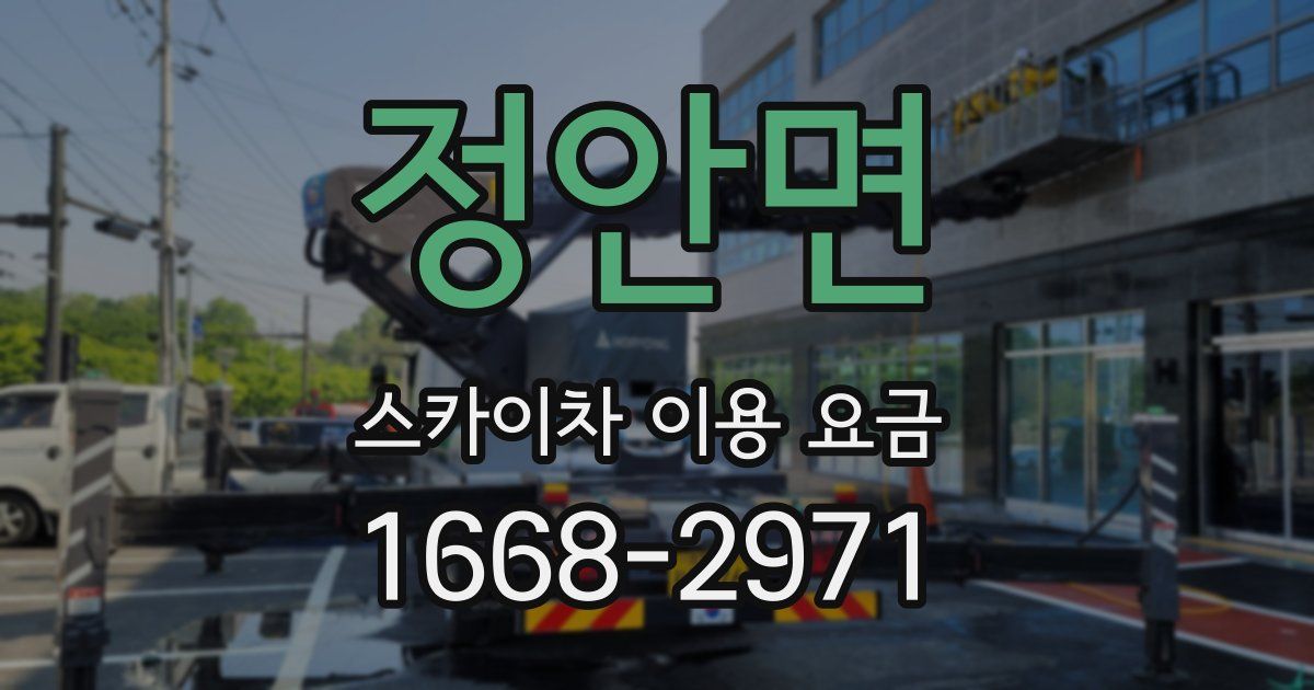 정안면 스카이차 이용 요금