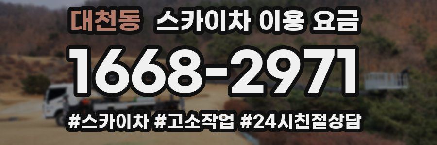 대천동 스카이차 이용 요금