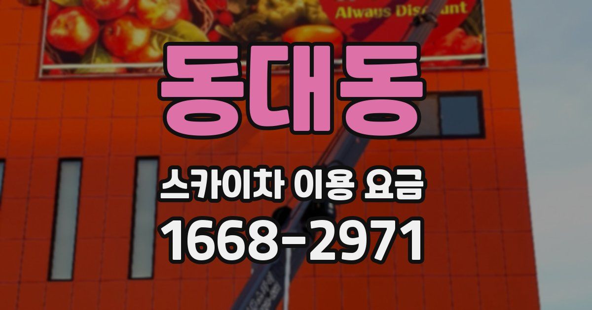 동대동 스카이차 이용 요금