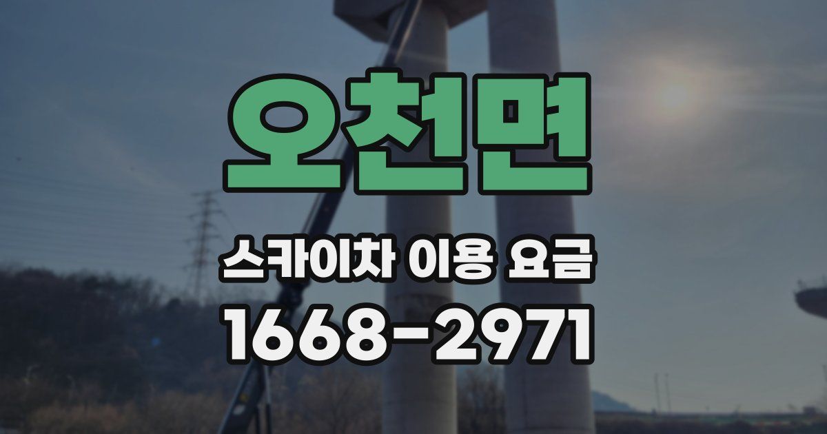 오천면 스카이차 이용 요금
