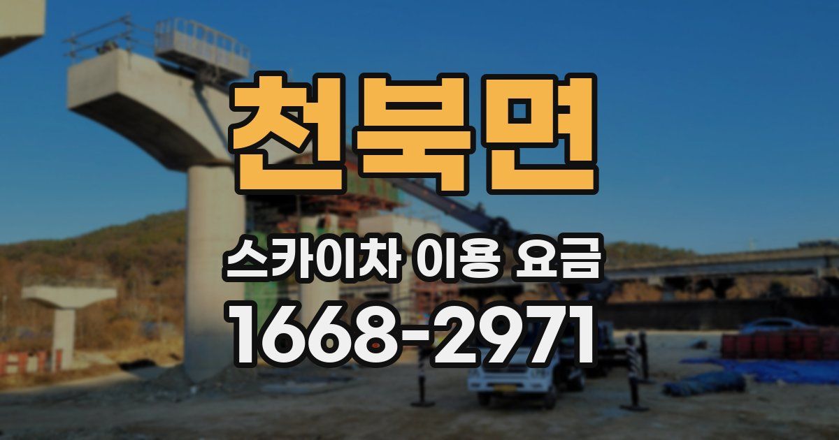 천북면 스카이차 이용 요금