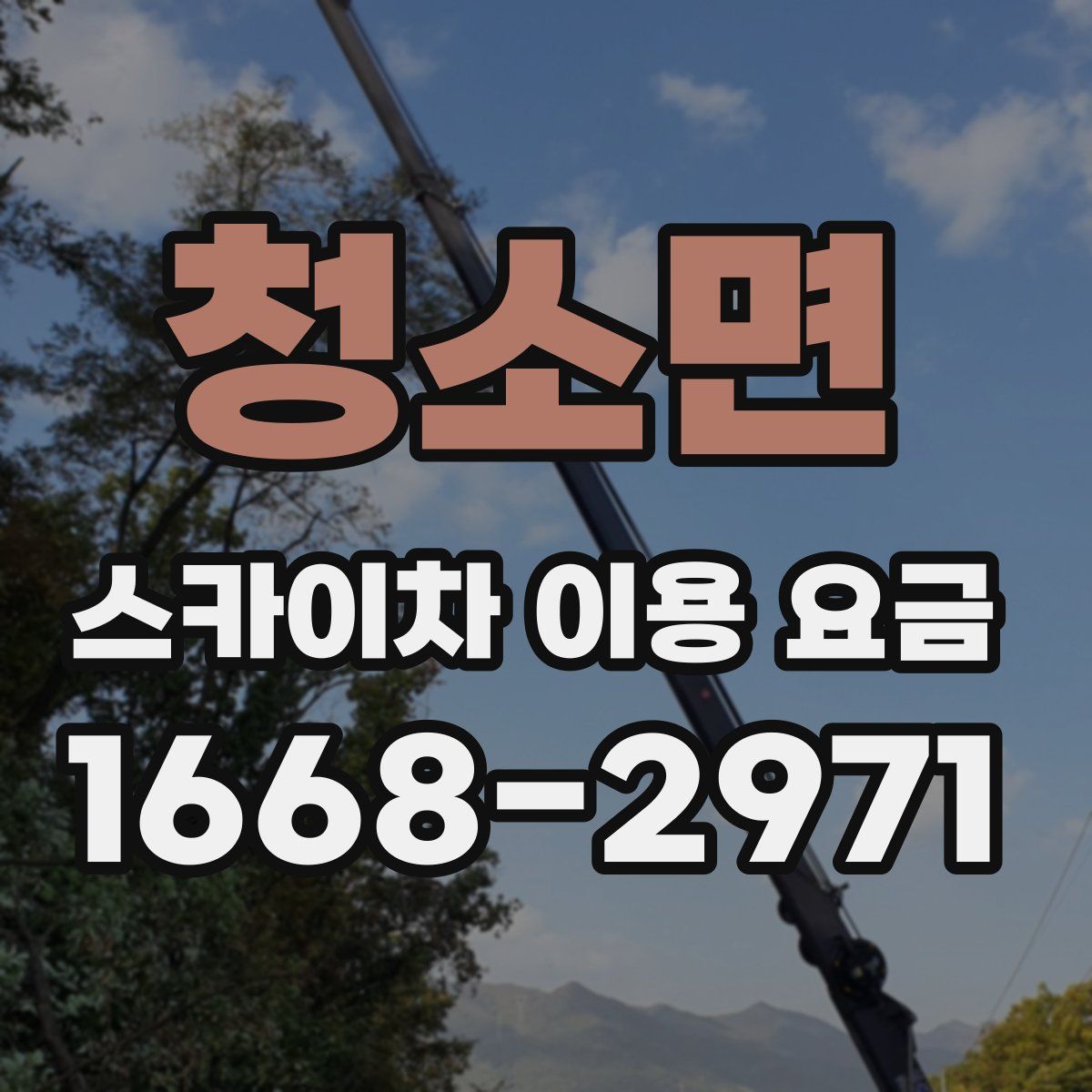 청소면 스카이차 이용 요금
