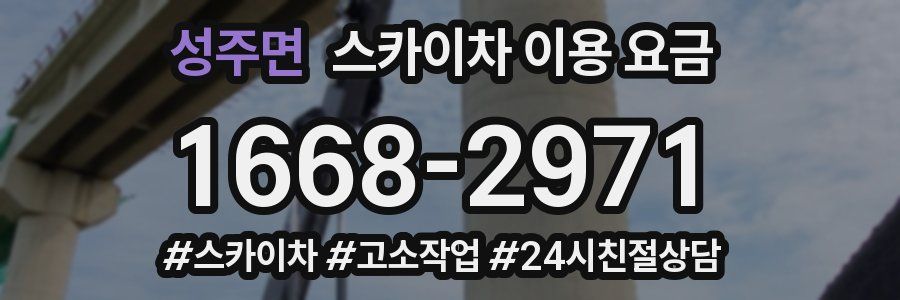 성주면 스카이차 이용 요금