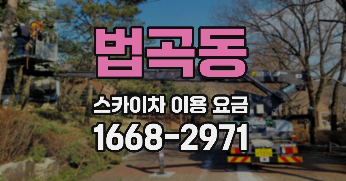법곡동 스카이차 이용 요금