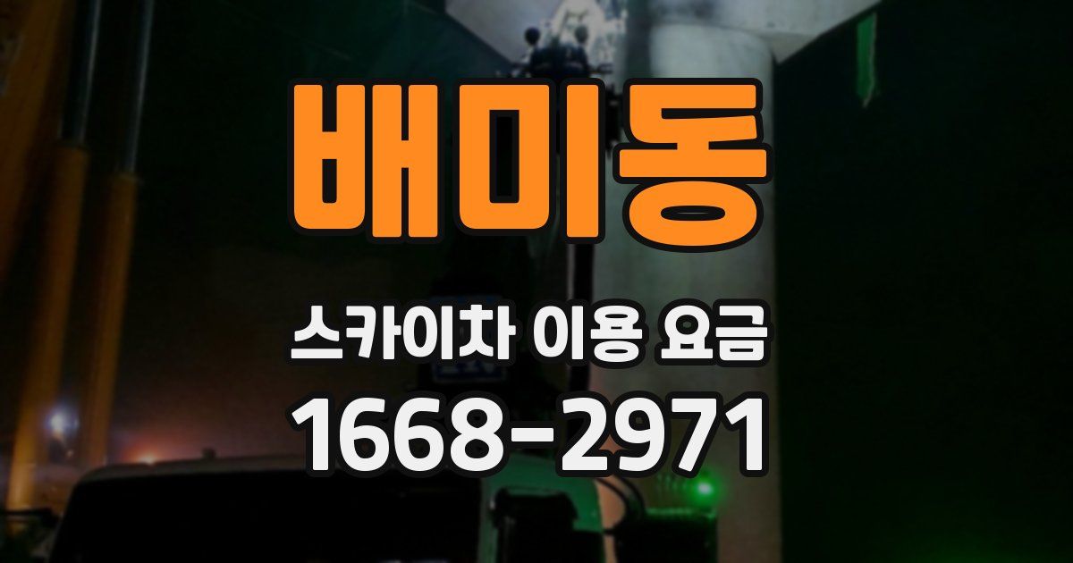 배미동 스카이차 이용 요금