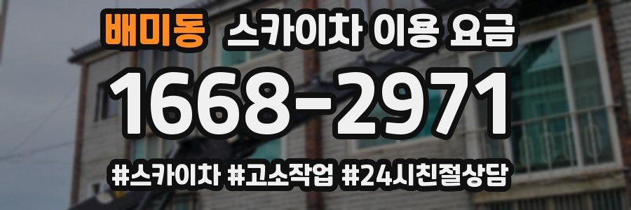 배미동 스카이차 이용 요금