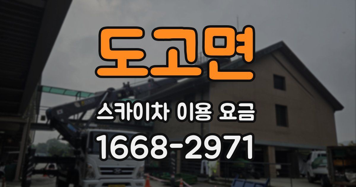 도고면 스카이차 이용 요금