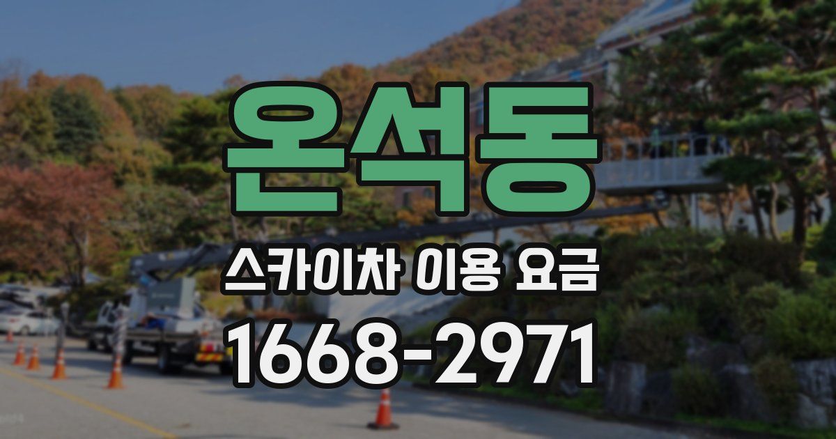 온석동 스카이차 이용 요금