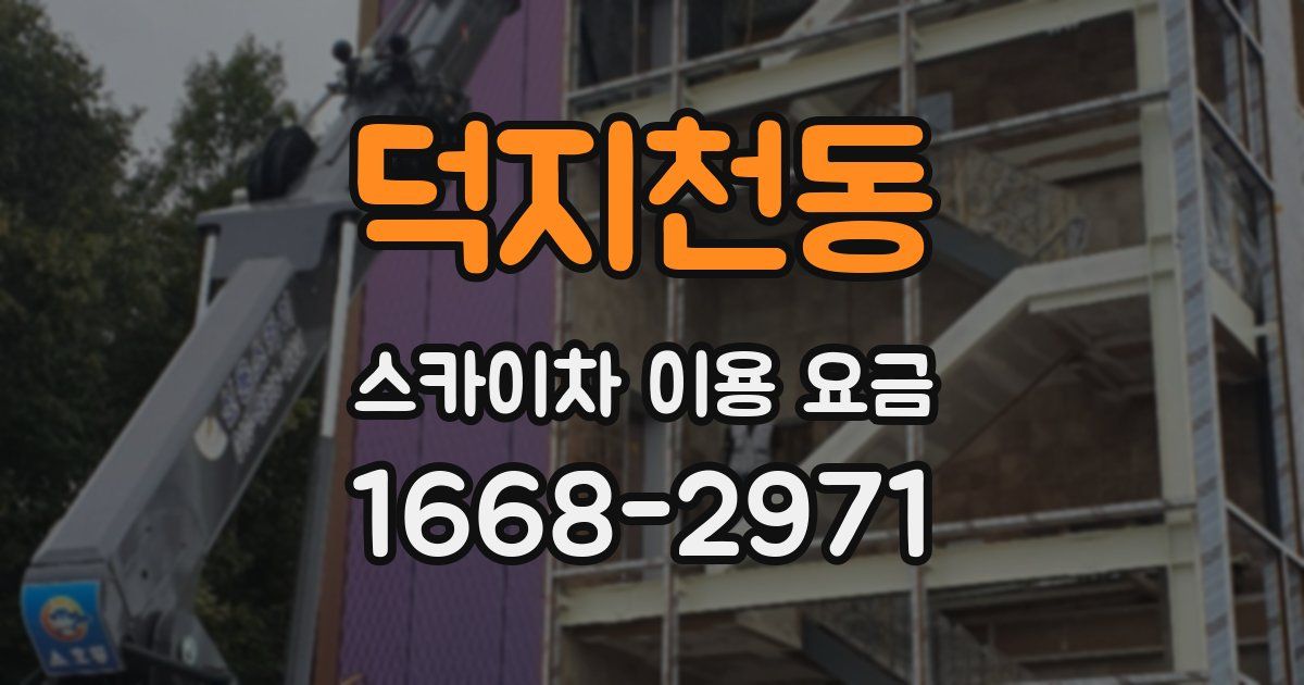 덕지천동 스카이차 이용 요금