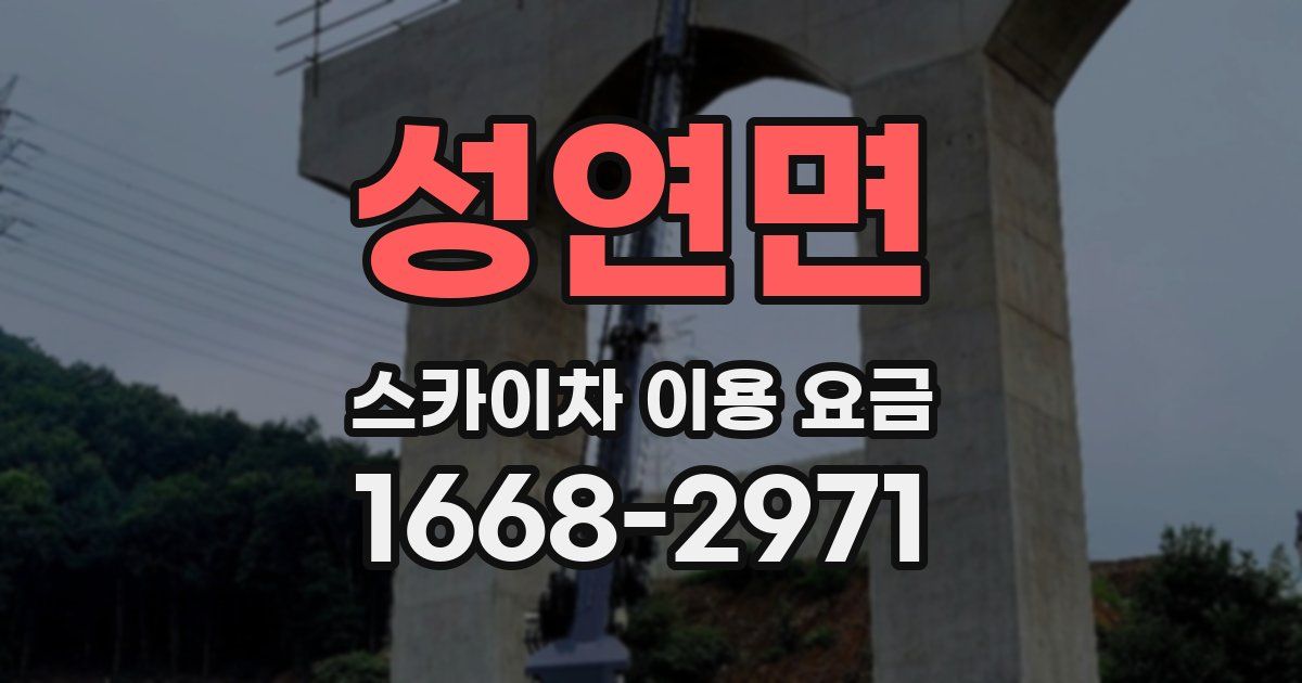 성연면 스카이차 이용 요금