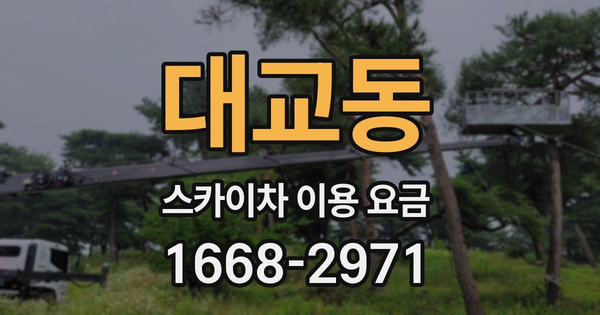 대교동 스카이차 이용 요금