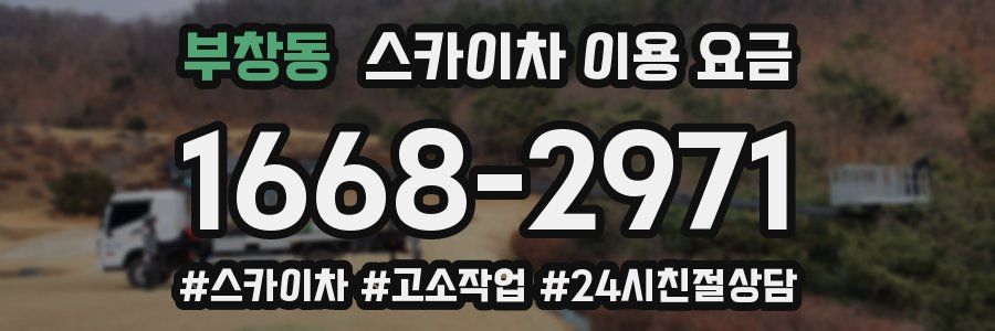 부창동 스카이차 이용 요금