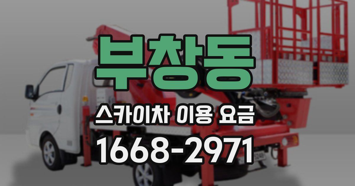 부창동 스카이차 이용 요금