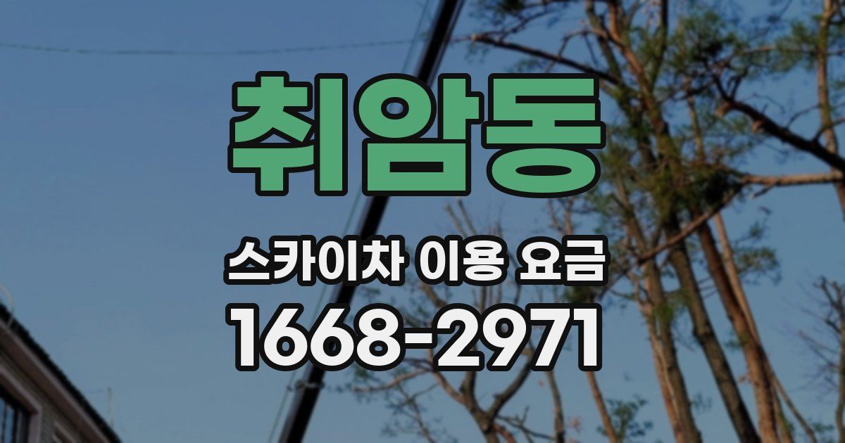 취암동 스카이차 이용 요금