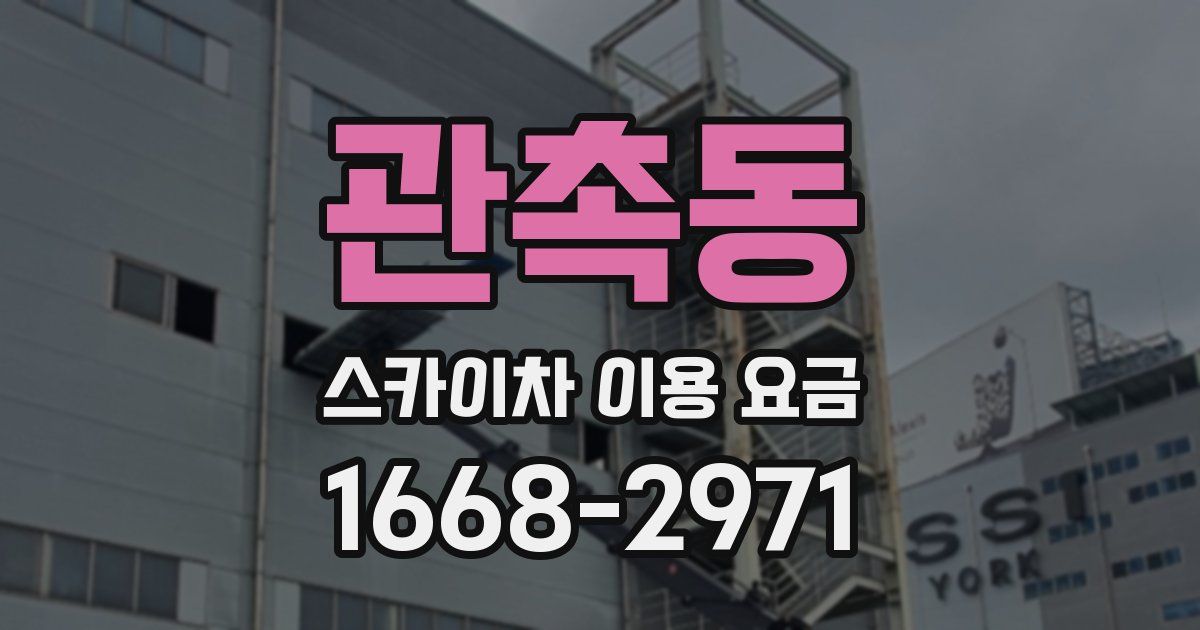 관촉동 스카이차 이용 요금
