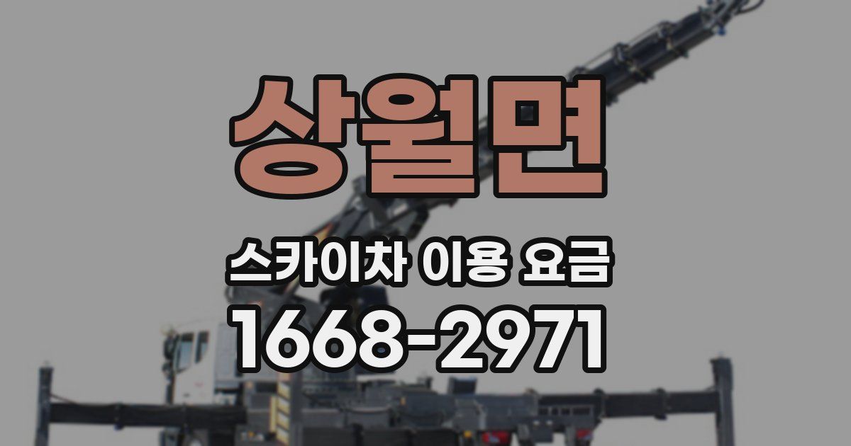 상월면 스카이차 이용 요금