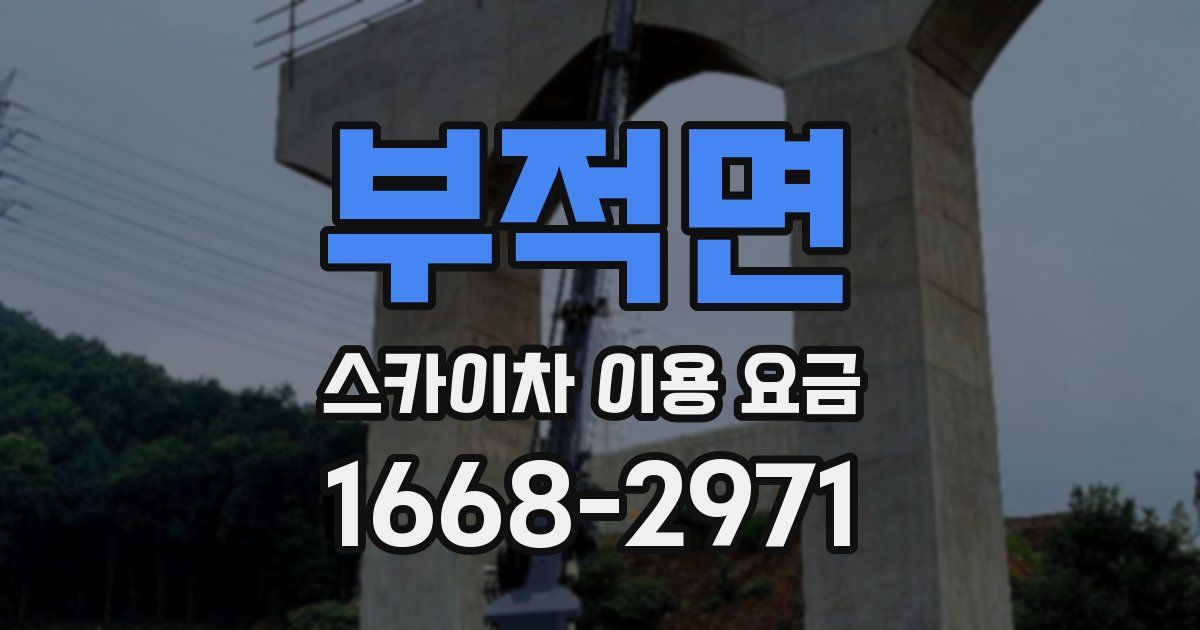 부적면 스카이차 이용 요금