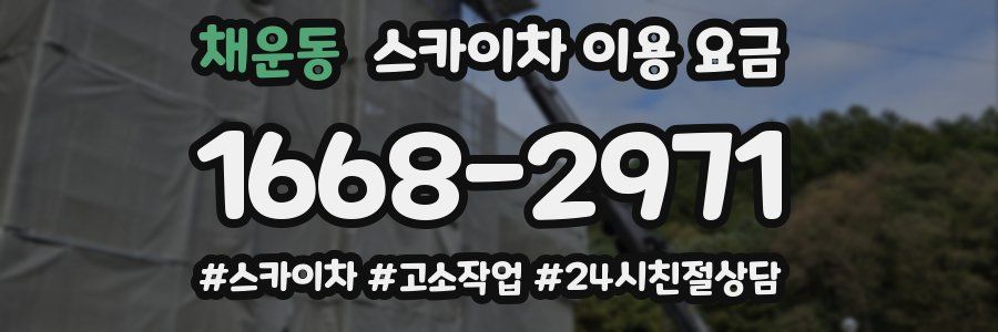 채운동 스카이차 이용 요금