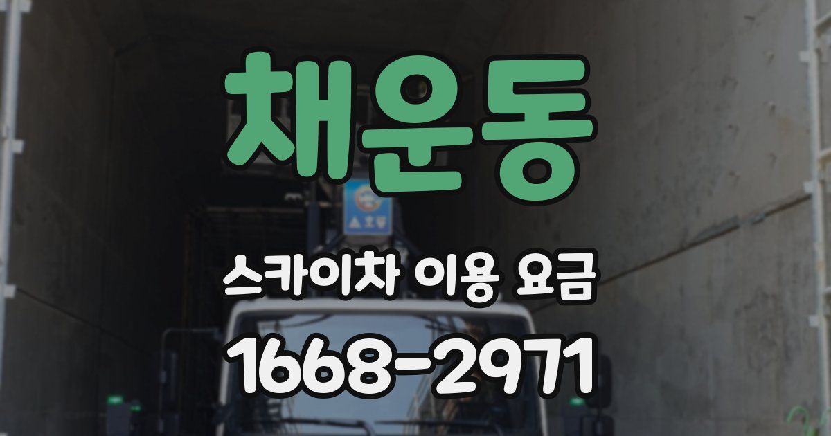 채운동 스카이차 이용 요금