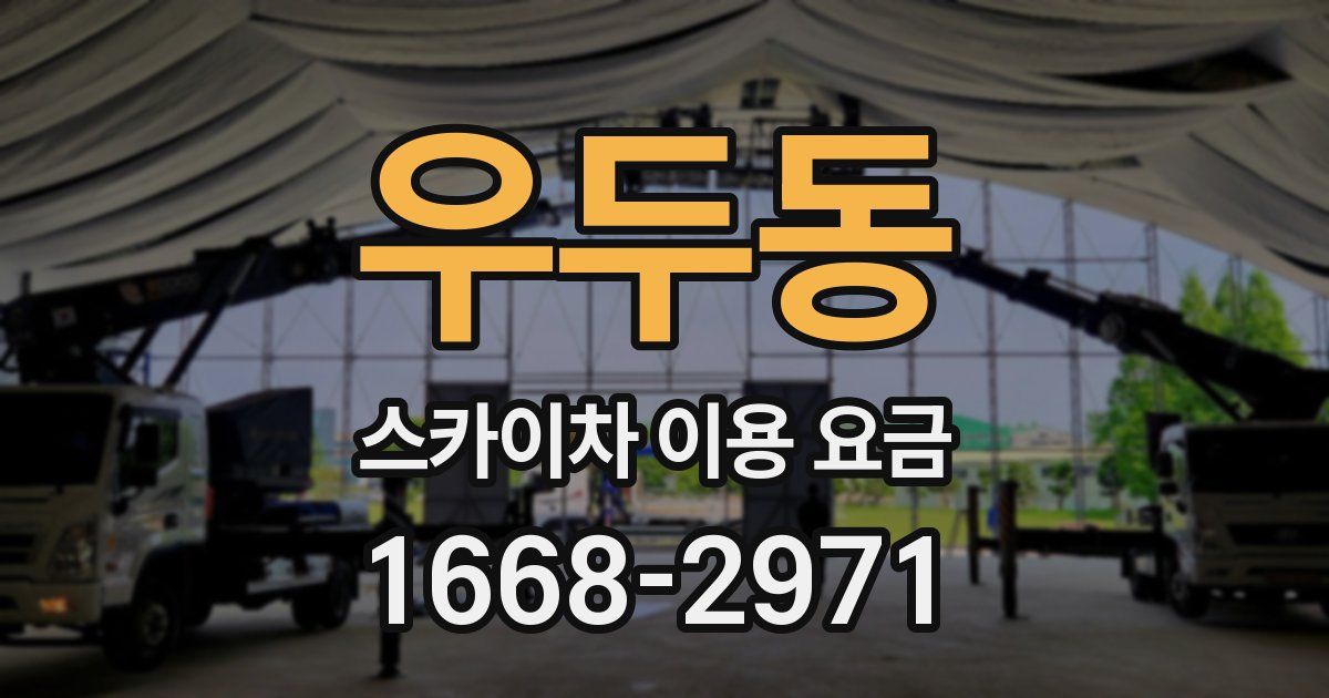 우두동 스카이차 이용 요금