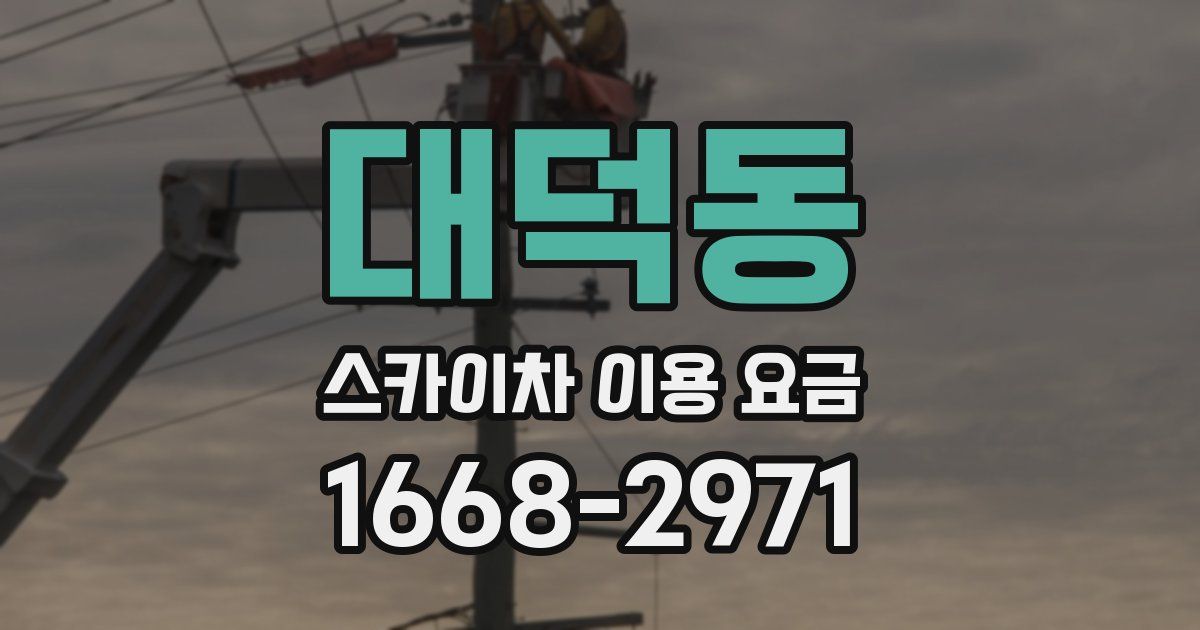 대덕동 스카이차 이용 요금