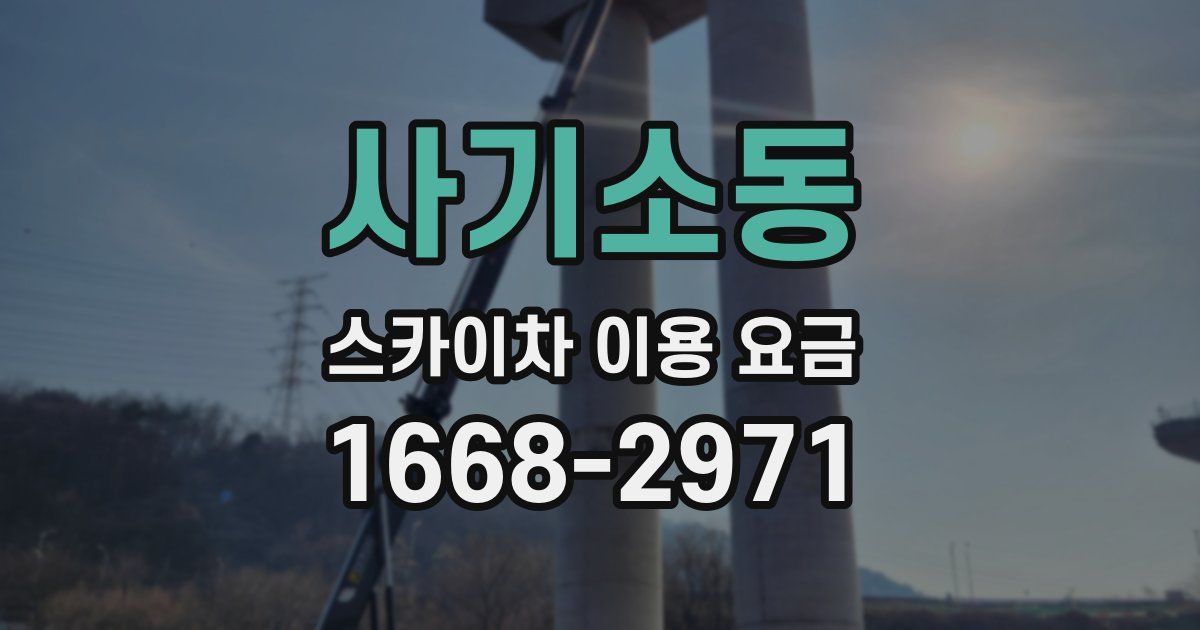 사기소동 스카이차 이용 요금