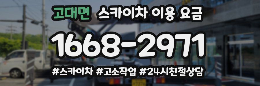 고대면 스카이차 이용 요금