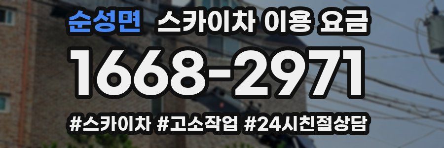 순성면 스카이차 이용 요금