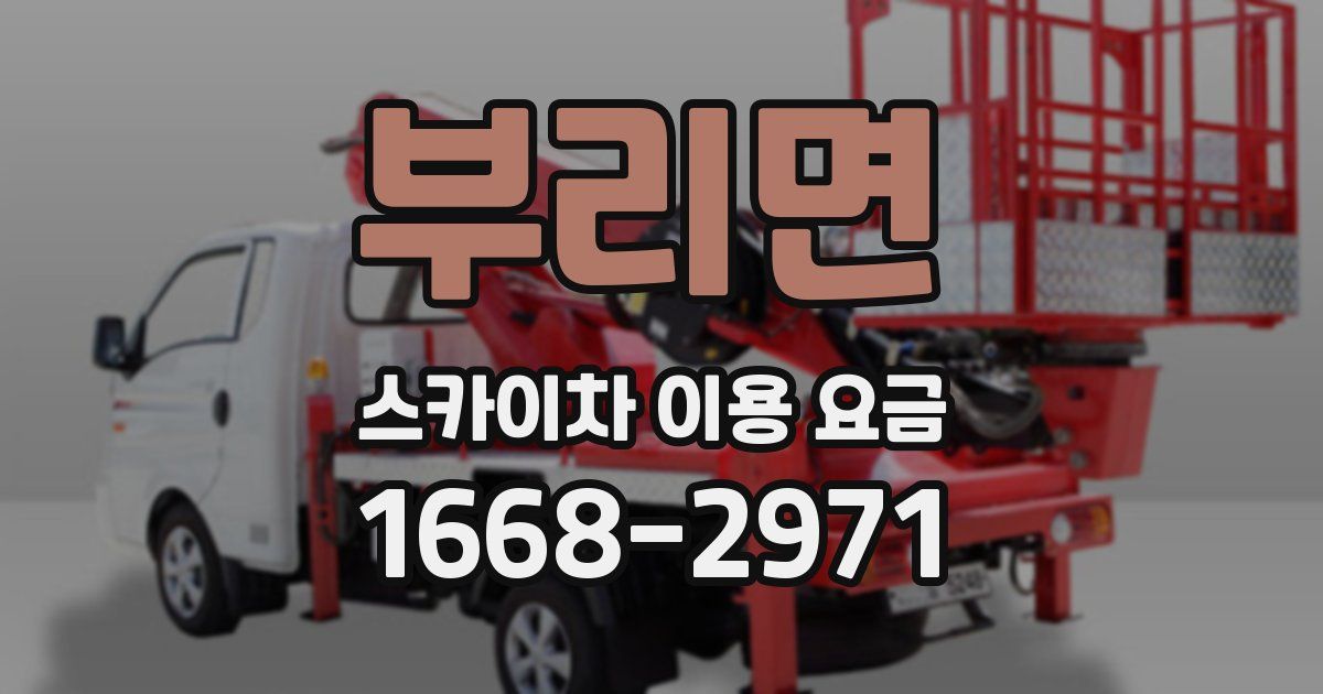 부리면 스카이차 이용 요금