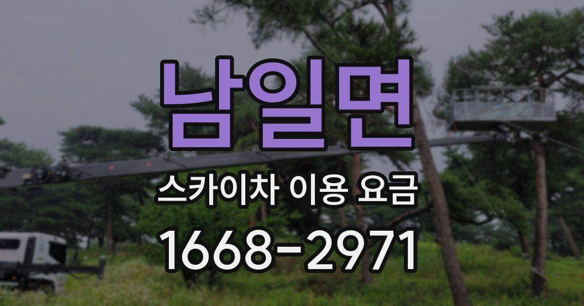 남일면 스카이차 이용 요금